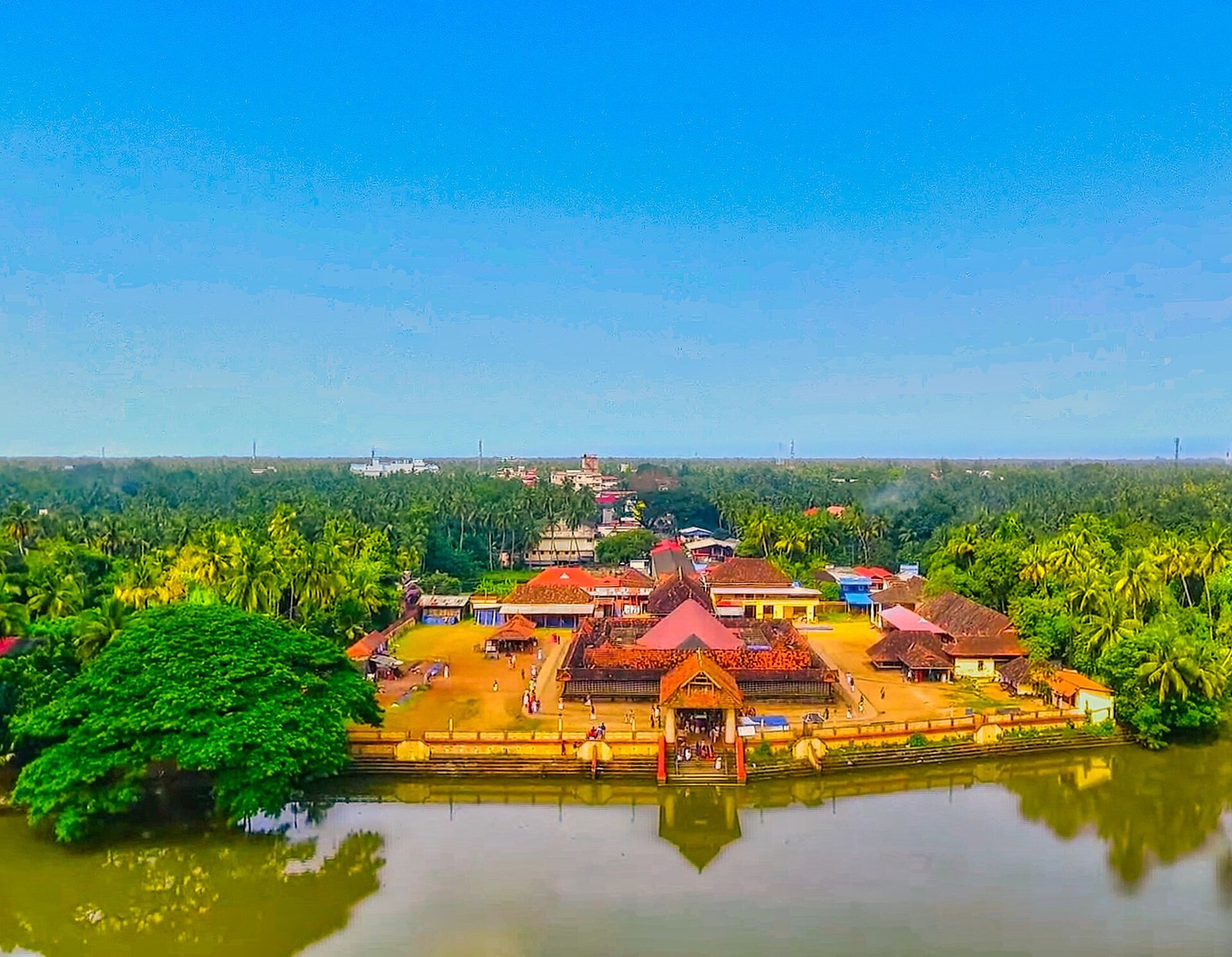 Thriprayar Rama Temple today: a Kerala setting associated with Rama worship, not a depiction of the episodes discussed.